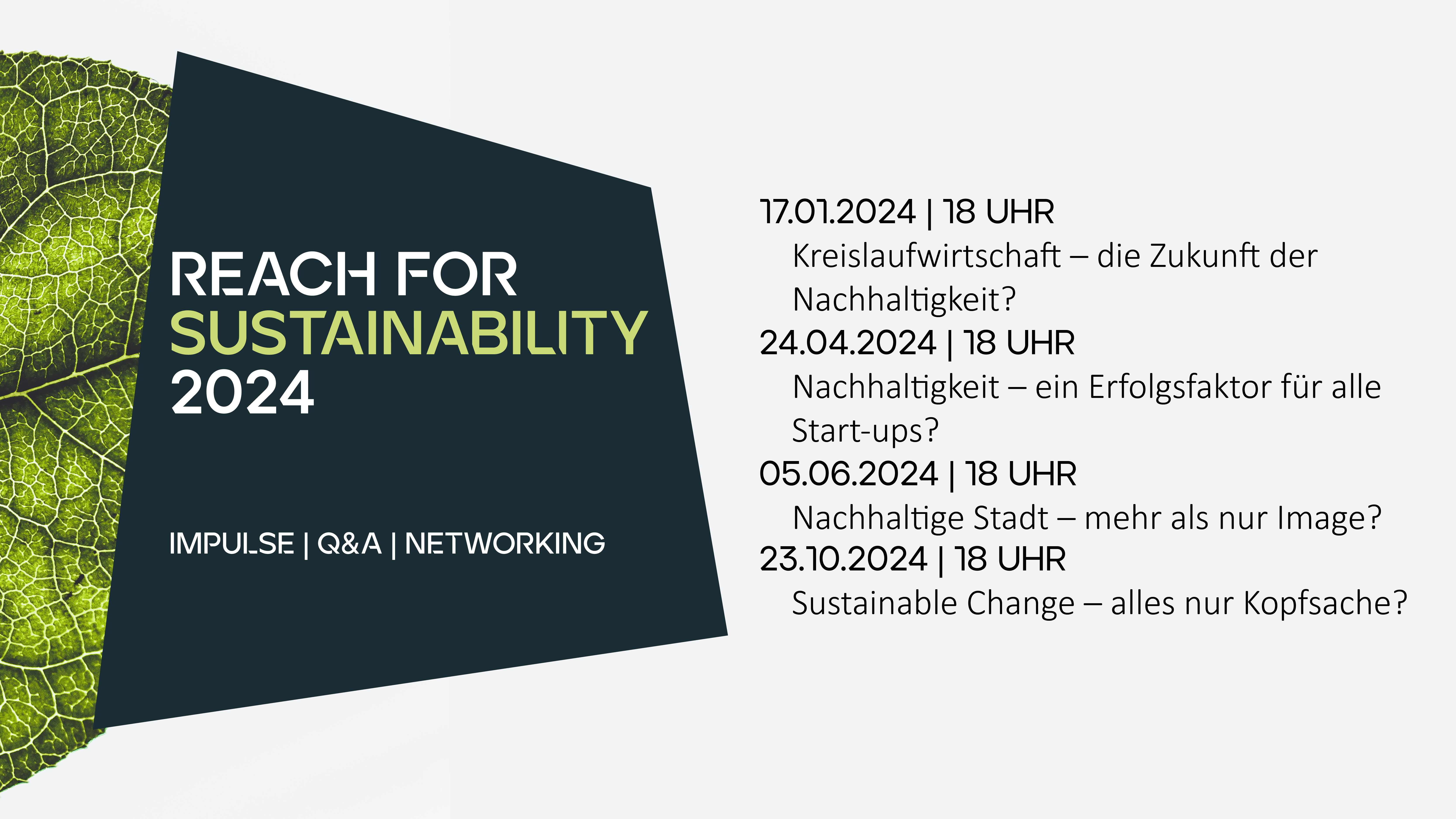 REACH for Sustainability: Nachhaltigkeit - ein Erfolgsfaktor für alle Start-ups?
