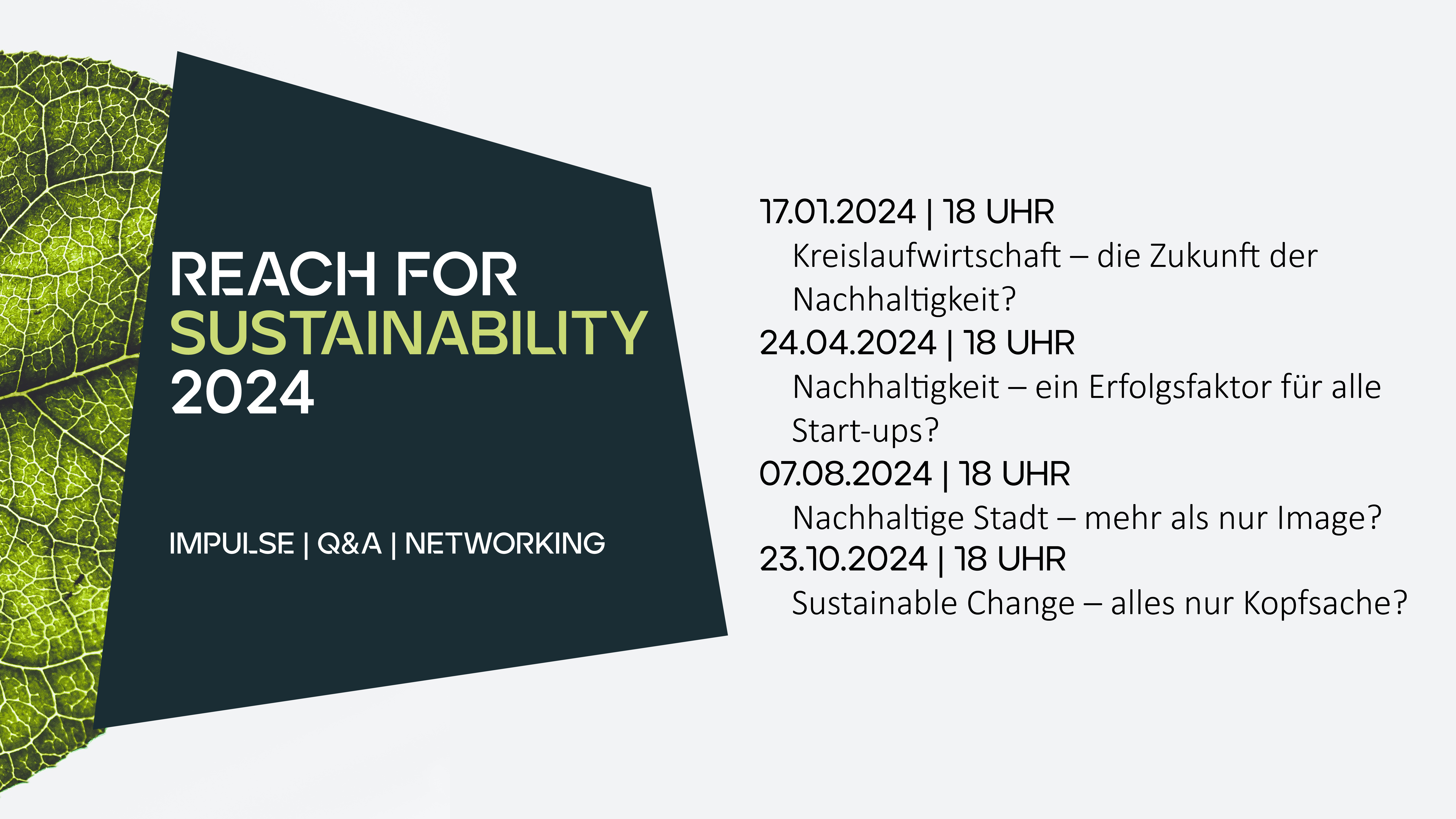 REACH for Sustainability: Nachhaltige Stadt - mehr als nur Image?