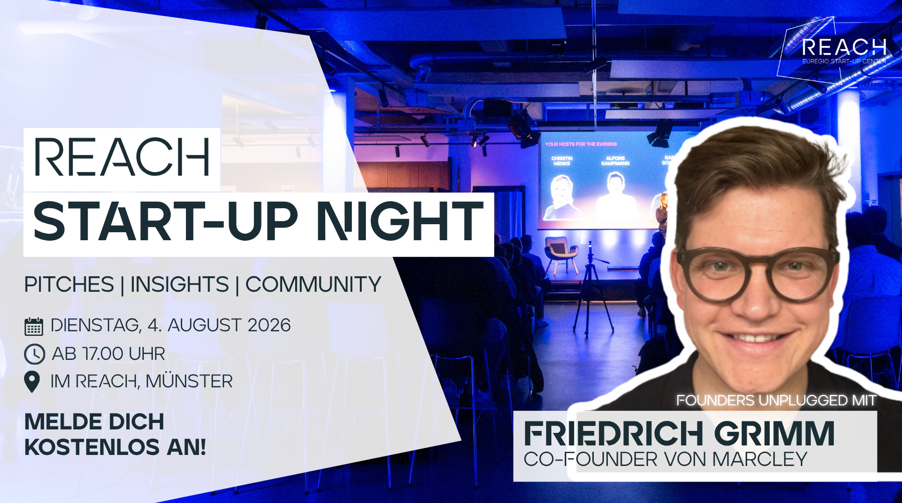 Start-up Night im REACH am 04. August 2026